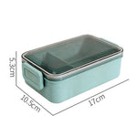 Heated Food Container Bento Box Japanese Thermal Lunch Box with Leak-Proof Design Microwave-Safe & Eco-Friendly