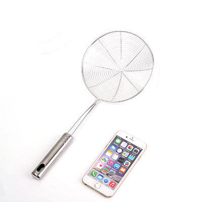 Stainless Steel Kitchen Cooking Utensils Net Drain Eco-Friendly Fine Mesh Strainer for Frying & Boiling