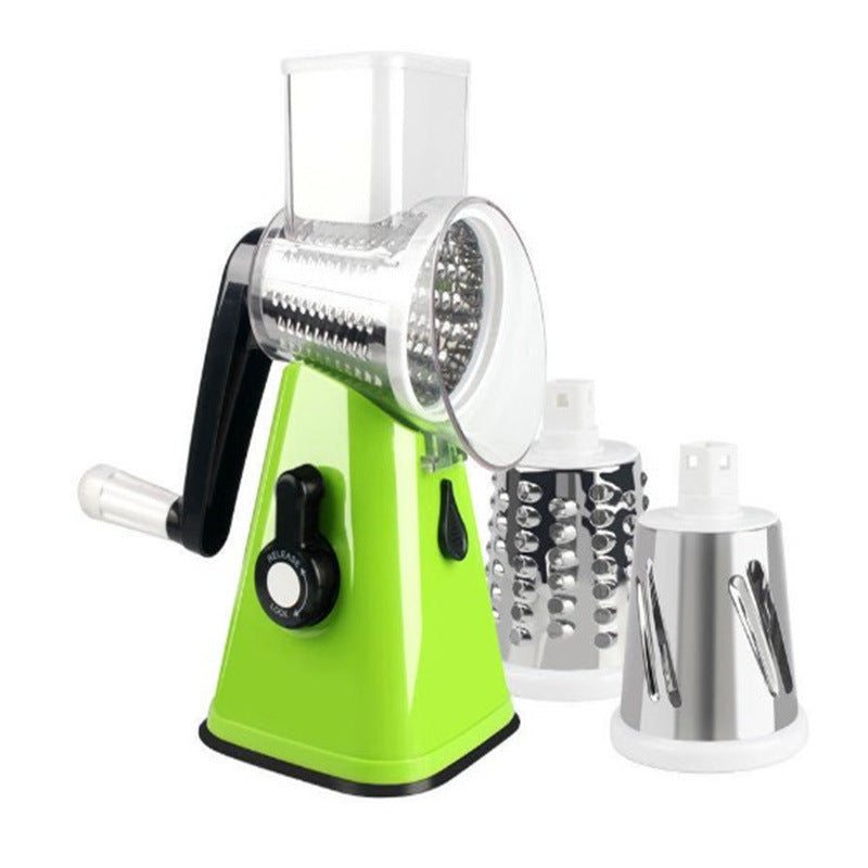 Multi-Functional Vegetable Cutter Hand Drum | Manual Slicer & Shredder for Fruits, Vegetables & Cheese