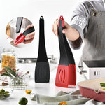 3-in-1 Silicone Frying Spatula Clip – Non-Scratch Cooking Utensil for Flipping Steak, Pancakes, & More – Heat-Resistant Kitchen Tool