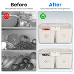 2Pack Airtight Fruit Storage Containers with 8 Removable Colanders | 4 Compartment Vegetable & Food Organizer for Fridge & Picnic