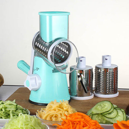 Manual Round Mandoline Slicer – Multifunctional Vegetable & Cheese Cutter | ABS + Stainless Steel, Easy to Use Kitchen Gadget