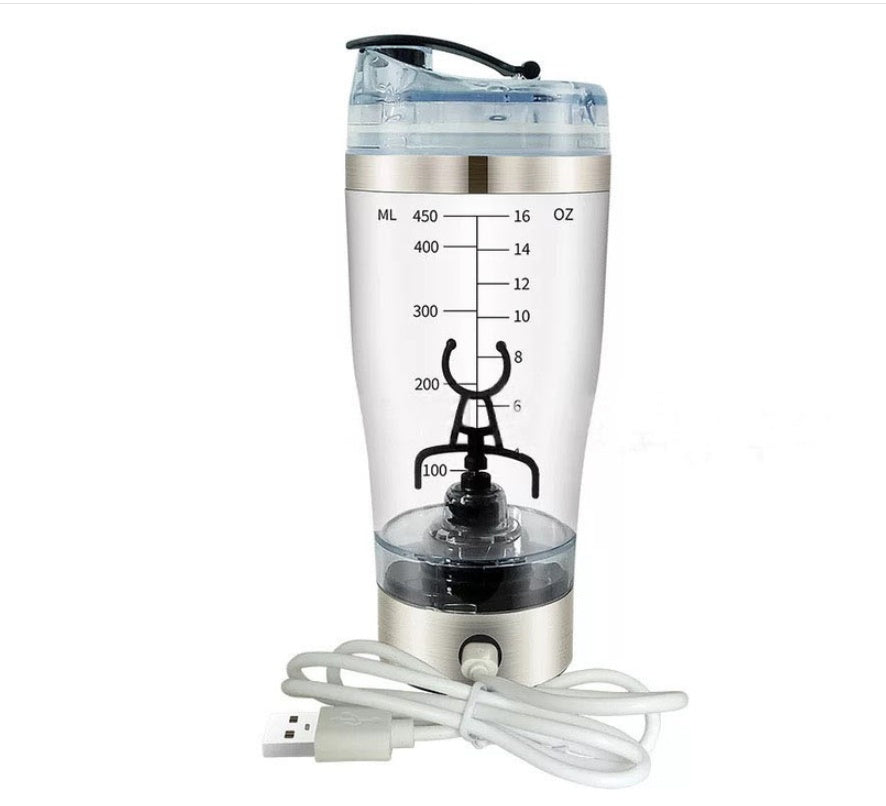 Electric Protein Shake Stirrer USB Blender Bottle | Rechargeable Shaker Cup for Milk, Coffee & Fitness Drinks | 600ml Portable Mixer
