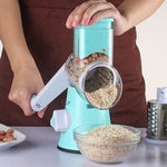 Manual Round Mandoline Slicer – Multifunctional Vegetable & Cheese Cutter | ABS + Stainless Steel, Easy to Use Kitchen Gadget