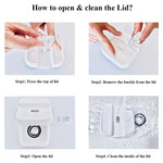 6PCS Easy Lock Food Storage Container Set – Airtight Plastic Jars for Flour, Sugar & Pantry Organization (0.5L–1.2L)