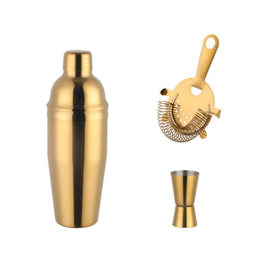 Stainless Steel Titanium-Plated Shaker | Color Cocktail Mixer Cup | Modern Barware for Home, Party & Professional Use