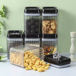 6PC Airtight Food Storage Container Set – BPA-Free Plastic Kitchen Jars with Lids – 1.5L & 3.3L