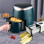 Electric French Fry Cutter with Stainless Steel Blades – Potato, Carrot, Vegetable Slicer for Home & Commercial Use