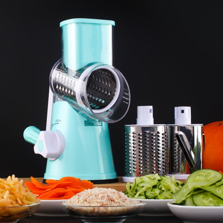 Manual Round Mandoline Slicer – Multifunctional Vegetable & Cheese Cutter | ABS + Stainless Steel, Easy to Use Kitchen Gadget