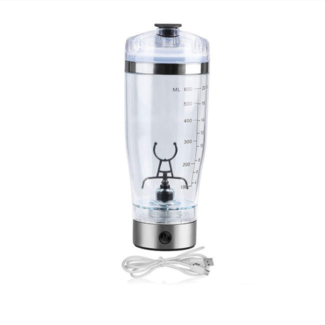 Electric Protein Shake Stirrer USB Blender Bottle | Rechargeable Shaker Cup for Milk, Coffee & Fitness Drinks | 600ml Portable Mixer
