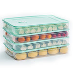 Large Food Storage Container Portable PP Dumpling Box, Stackable & Airtight